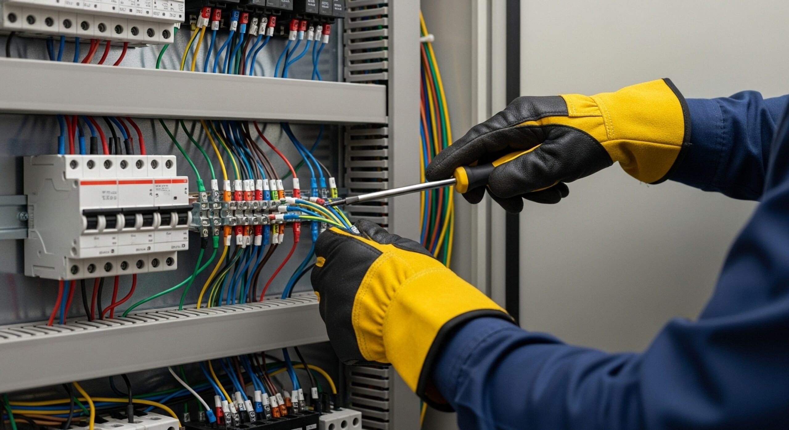 vecteezy_electrician-s-hands-in-safety-gloves-working-on-an_74137604 electrical panel upgrade before remodeling